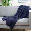 SAFAVIEH Home Collection Larza Pink 50 x 60-inch Knit Sofa Chaise Lounge Club Chair Living Room Bedroom Decorative Throw Blanket(Indigo)