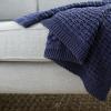SAFAVIEH Home Collection Larza Pink 50 x 60-inch Knit Sofa Chaise Lounge Club Chair Living Room Bedroom Decorative Throw Blanket(Indigo)