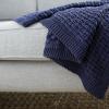 SAFAVIEH Home Collection Larza Pink 50 x 60-inch Knit Sofa Chaise Lounge Club Chair Living Room Bedroom Decorative Throw Blanket(Indigo)