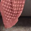 SAFAVIEH Home Collection Larza Pink 50 x 60-inch Knit Sofa Chaise Lounge Club Chair Living Room Bedroom Decorative Throw Blanket(Pink)