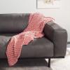 SAFAVIEH Home Collection Larza Pink 50 x 60-inch Knit Sofa Chaise Lounge Club Chair Living Room Bedroom Decorative Throw Blanket(Pink)