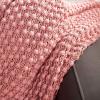 SAFAVIEH Home Collection Larza Pink 50 x 60-inch Knit Sofa Chaise Lounge Club Chair Living Room Bedroom Decorative Throw Blanket(Pink)