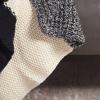SAFAVIEH Home Collection Pyrus Modern Beige/Dark Grey 50 x 60-inch Decorative Throw Blanket