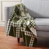 SAFAVIEH Home Collection Zhuri Black/Ivory Cotton 50 x 60 Decorative Accent Throw Blanket(Olive/Ivory)