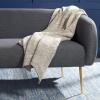 SAFAVIEH Home Panna Light Grey and Gold 50 x 60-inch Knit Blanket Throw