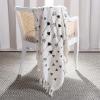 SAFAVIEH Penton Fringe Throw Blanket, Grey/White(Grey/White)