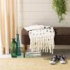 SAFAVIEH Penton Fringe Throw Blanket, Grey/White(Grey/White)