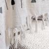 SAFAVIEH Penton Fringe Throw Blanket, Grey/White(Grey/White)