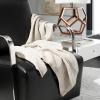 SAFAVIEH Tickled Grey Knit Throw Blanket, Palewisper