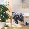 SAFAVIEH Unity Gingham Knit Throw Blanket, Dark Grey/Medium Grey/Ivory