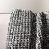 Safavieh Home Tensley Black and Natural Tassel Throw Blanket, 50″ x 60″