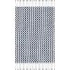 SAFAVIEH Area Rug 8×10 – Montauk Collection – Large – Beige & Black, Handmade Flat Weave Cotton, Ideal for Living Room, Bedroom, Office, Dining Space (MTK475B)(Blue/Black)