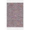 SAFAVIEH Area Rug 8×10 – Montauk Collection – Large – Beige & Black, Handmade Flat Weave Cotton, Ideal for Living Room, Bedroom, Office, Dining Space (MTK475B)(Red/Yellow)