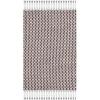 SAFAVIEH Area Rug 8×10 – Montauk Collection – Large – Beige & Black, Handmade Flat Weave Cotton, Ideal for Living Room, Bedroom, Office, Dining Space (MTK475B)(Beige/Black)