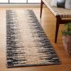 SAFAVIEH Area Rug 8×10 – Natural Fiber Collection – Large – Grey & Black, Handmade Wool & Jute, Farmhouse Style, Ideal for Living Room, Bedroom, Dining Space (NF953F)(Bleach/Black)