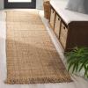 SAFAVIEH Area Rug 8×10 – Natural Fiber Collection – Large – Natural & Grey, Handmade Jute, Ideal for Living Room, Bedroom, Dining Space (NF602F)(Natural)