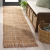SAFAVIEH Area Rug 8×10 – Natural Fiber Collection – Large – Natural & Grey, Handmade Jute, Ideal for Living Room, Bedroom, Dining Space (NF602F)(Natural/Bleach)