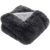 SAFAVIEH Faux Grey Shadow Fox Throw Collection, Standard(Dark Grey)