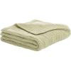 SAFAVIEH Home Collection – Yvette Cotton Throw Blanket, 50″ x 60″, Beige Decorative Bed & Sofa Accent (THR410B-5060)(Green)