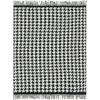 SAFAVIEH Home Collection Cantil Houndstooth Black/Ivory Cotton 50 x 60 Decorative Accent Throw Blanket