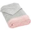 SAFAVIEH Home Collection Elowen Grey/Pink Cotton 50 x 60-inch Sofa Chaise Lounge Club Chair Living Room Bedroom Decorative Throw Blanket THR224A-5060