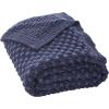 SAFAVIEH Home Collection Larza Pink 50 x 60-inch Knit Sofa Chaise Lounge Club Chair Living Room Bedroom Decorative Throw Blanket(Indigo)