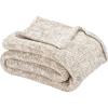 SAFAVIEH Home Panna Light Grey and Gold 50 x 60-inch Knit Blanket Throw