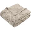 SAFAVIEH Petal Knit Throw Blanket, Palewisper