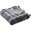 SAFAVIEH Unity Gingham Knit Throw Blanket, Dark Grey/Medium Grey/Ivory