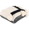 Safavieh Home Tensley Black and Natural Tassel Throw Blanket, 50″ x 60″
