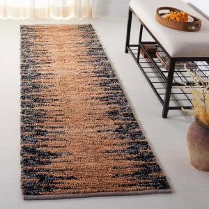SAFAVIEH Area Rug 8×10 – Natural Fiber Collection – Large – Grey & Black, Handmade Wool & Jute, Farmhouse Style, Ideal for Living Room, Bedroom, Dining Space (NF953F)(Natural/Black)