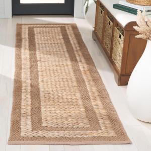 SAFAVIEH Area Rug 8×10 – Natural Fiber Collection – Large – Natural, Handmade Jute, Farmhouse Style, Ideal for Living Room, Bedroom, Dining Space (NFB378A)(Natural)