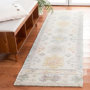 SAFAVIEH Area Rug 8×10 – Natural Fiber Collection – Large – Natural & Black, Handmade Flat Weave Jute, Farmhouse Geometric Design, Ideal for Living Room, Bedroom, Dining Space (NF382A)(Ivory/Blue)