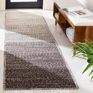 SAFAVIEH Area Rug 8×10 – Natural Fiber Collection – Large – Natural & Brown, Handmade Jute, Boho Ombre Design, Ideal for Living Room, Bedroom, Dining Space (NFB263T)(Natural/Brown)