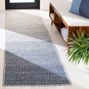 SAFAVIEH Area Rug 8×10 – Natural Fiber Collection – Large – Natural & Brown, Handmade Jute, Boho Ombre Design, Ideal for Living Room, Bedroom, Dining Space (NFB263T)(Natural/Grey)