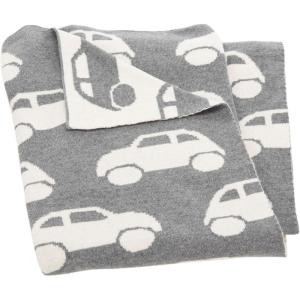 SAFAVIEH Baby Collection Herbie Car Grey and White 32″ x 40″ Cotton Throw Blanket