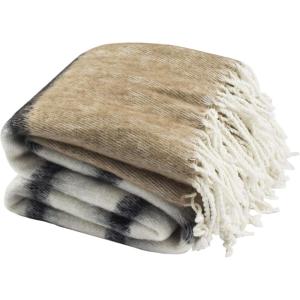 SAFAVIEH Heidi Throw Blanket, Brown/White
