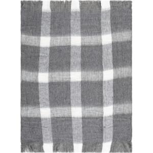 SAFAVIEH Home Collection Aspen Grey/White 50 x 60-inch Gingham Decorative Throw Blanket for Sofa Chaise Lounge Club Chair Living Room Bedroom
