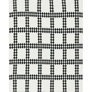 SAFAVIEH Home Collection Zhuri Black/Ivory Cotton 50 x 60 Decorative Accent Throw Blanket(Black/Ivory)