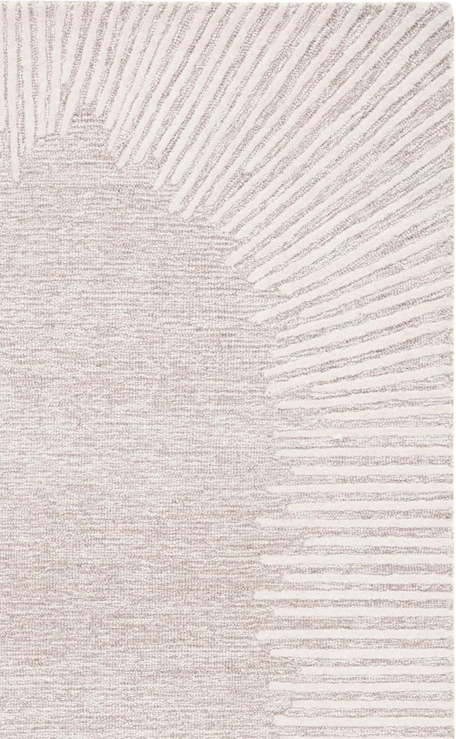 image:imageSAFAVIEH Abstract Collection Area Rug 5 x 8 Black amp Ivory Handmade Wool Ideal for High Traffic Areas in Living Room Bedroom ABT478ZNaturalIvory