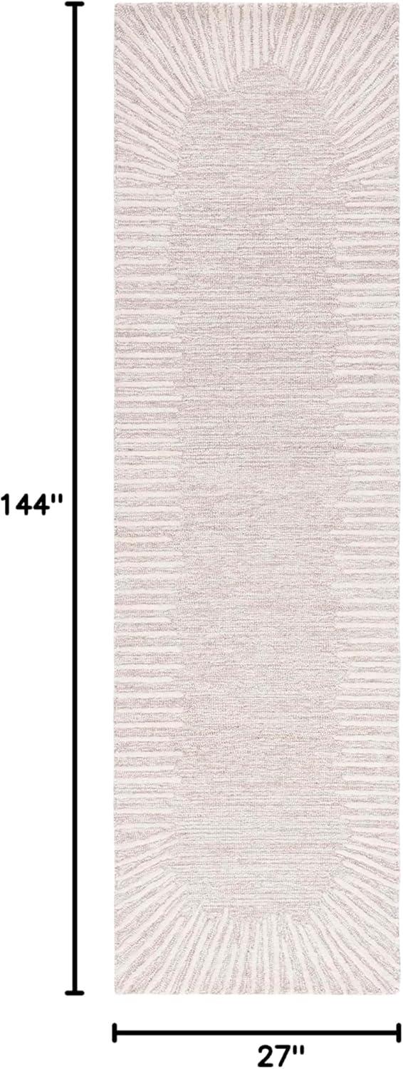 image:imageSAFAVIEH Abstract Collection Area Rug 5 x 8 Black amp Ivory Handmade Wool Ideal for High Traffic Areas in Living Room Bedroom ABT478ZNaturalIvory