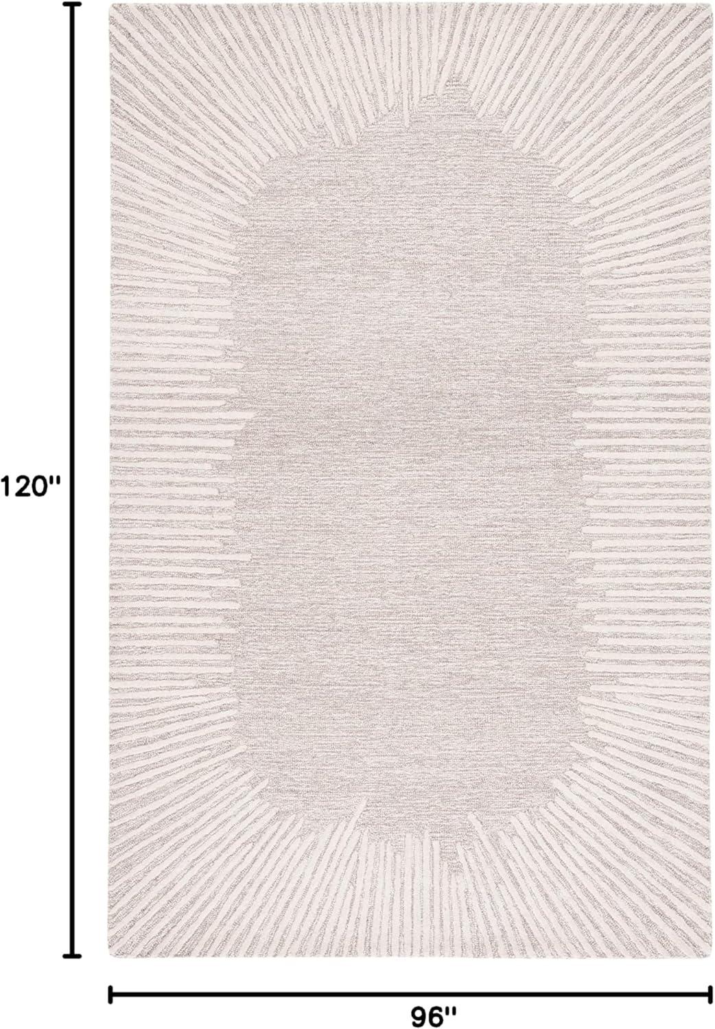 image:imageSAFAVIEH Abstract Collection Area Rug 5 x 8 Black amp Ivory Handmade Wool Ideal for High Traffic Areas in Living Room Bedroom ABT478ZNaturalIvory
