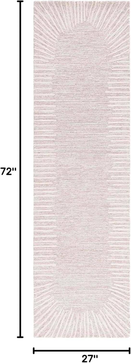image:imageSAFAVIEH Abstract Collection Area Rug 5 x 8 Black amp Ivory Handmade Wool Ideal for High Traffic Areas in Living Room Bedroom ABT478ZNaturalIvory