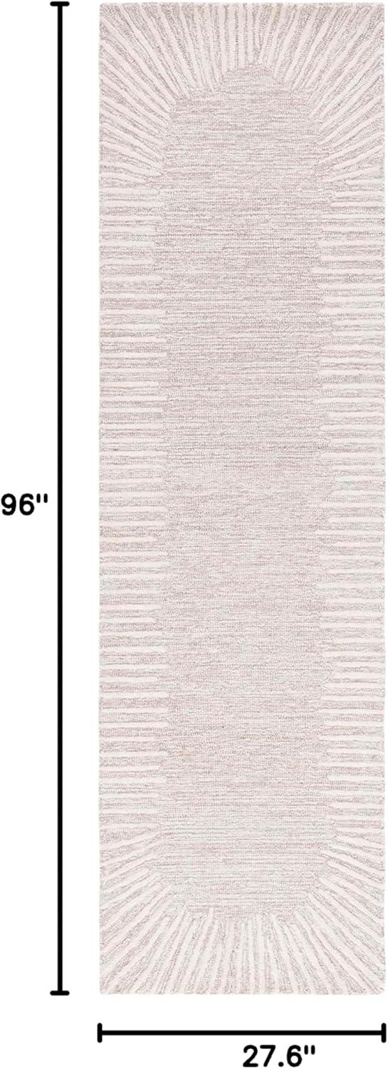image:imageSAFAVIEH Abstract Collection Area Rug 5 x 8 Black amp Ivory Handmade Wool Ideal for High Traffic Areas in Living Room Bedroom ABT478ZNaturalIvory