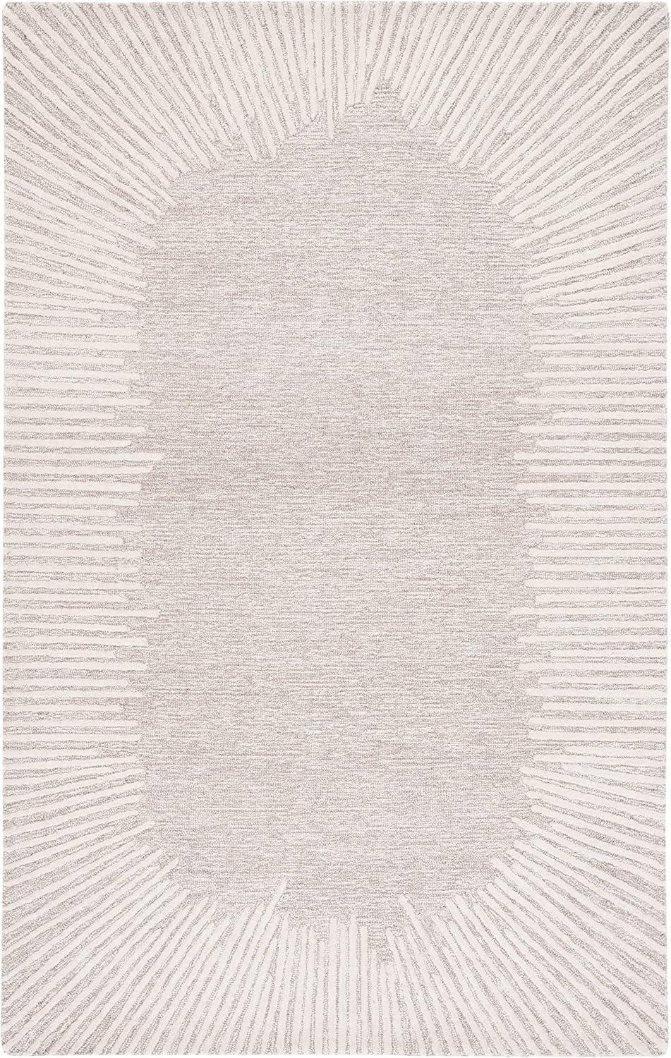 image:imageSAFAVIEH Abstract Collection Area Rug 5 x 8 Black amp Ivory Handmade Wool Ideal for High Traffic Areas in Living Room Bedroom ABT478ZNaturalIvory