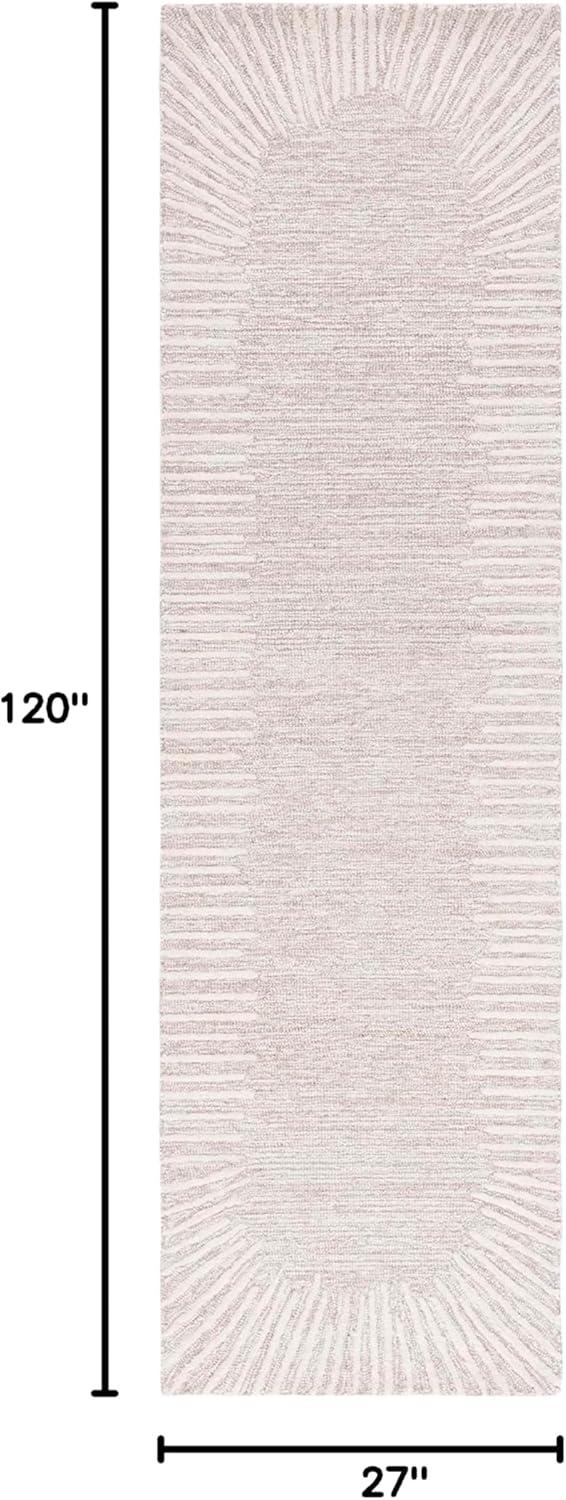 image:imageSAFAVIEH Abstract Collection Area Rug 5 x 8 Black amp Ivory Handmade Wool Ideal for High Traffic Areas in Living Room Bedroom ABT478ZNaturalIvory