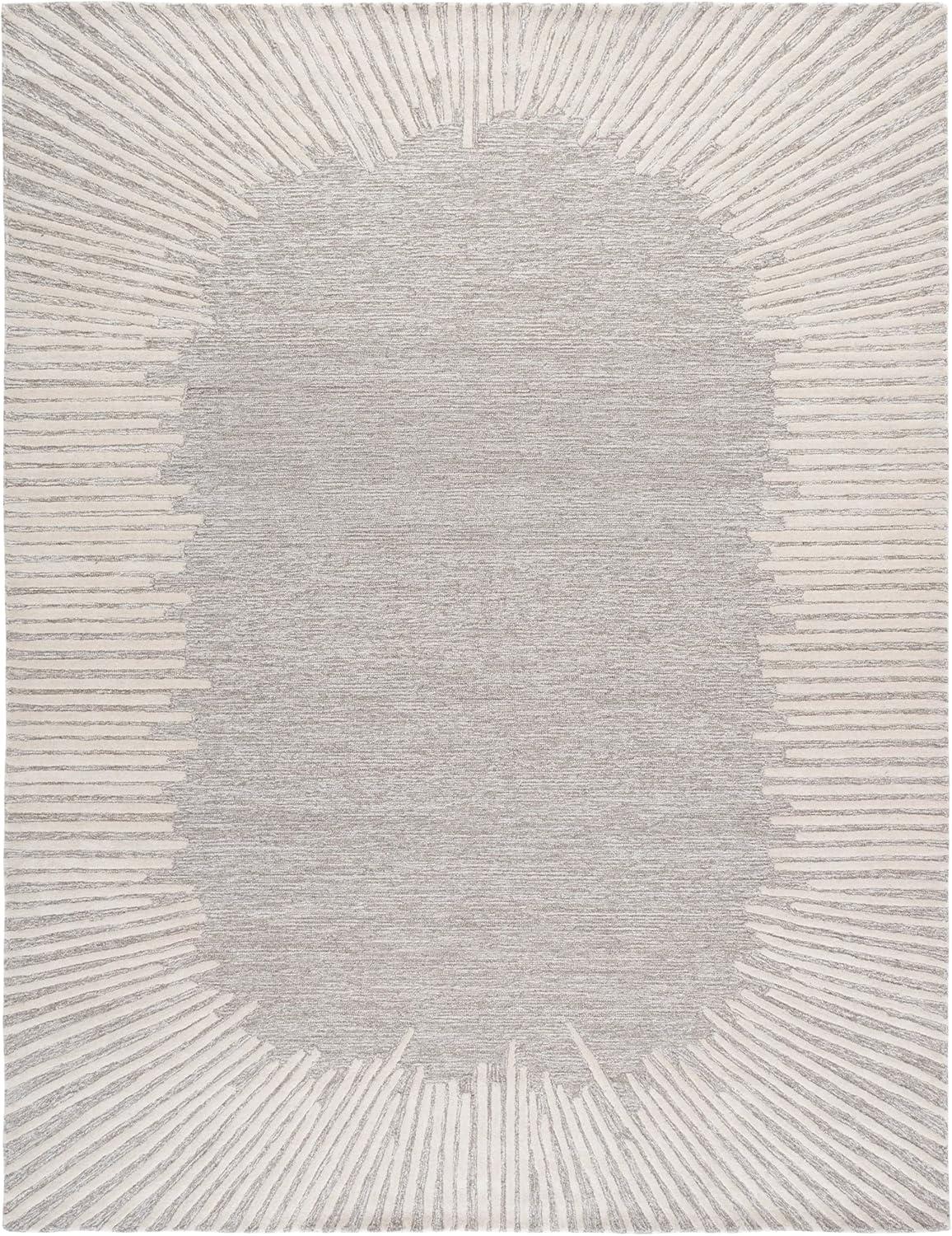 image:imageSAFAVIEH Abstract Collection Area Rug 5 x 8 Black amp Ivory Handmade Wool Ideal for High Traffic Areas in Living Room Bedroom ABT478ZNaturalIvory