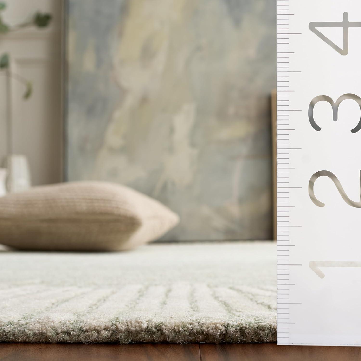 image:imageSAFAVIEH Abstract Collection Area Rug 5 x 8 Black amp Ivory Handmade Wool Ideal for High Traffic Areas in Living Room Bedroom ABT478ZSageIvory