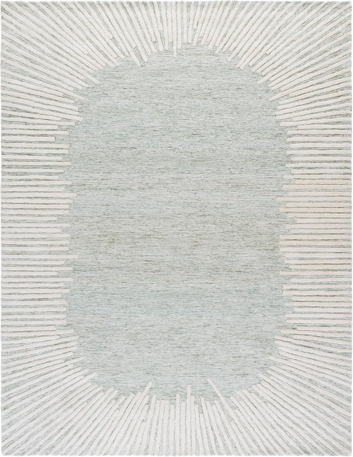 image:imageSAFAVIEH Abstract Collection Area Rug 5 x 8 Black amp Ivory Handmade Wool Ideal for High Traffic Areas in Living Room Bedroom ABT478ZSageIvory