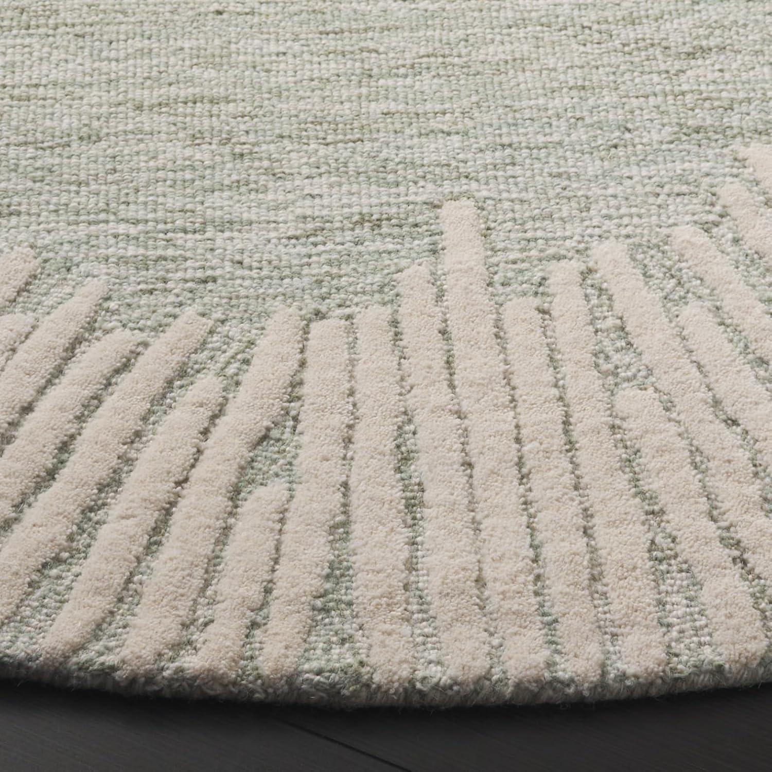 image:imageSAFAVIEH Abstract Collection Area Rug 5 x 8 Black amp Ivory Handmade Wool Ideal for High Traffic Areas in Living Room Bedroom ABT478ZSageIvory